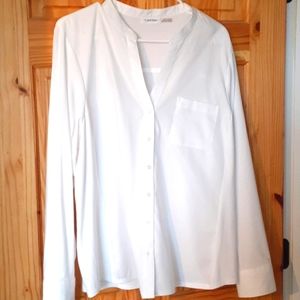 Calvin Klein mixed material blouse